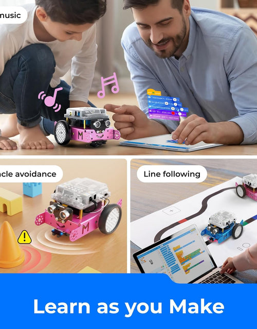 Load image into Gallery viewer, Mbot Robot Kit, STEM Projects for Kids Ages 8-12 Learn to Code with Scratch Arduino, Robot Kit for Kids, STEM Toys for Kids,Computer Programming for Beginners Gift for Boys and Girls 8 Pink
