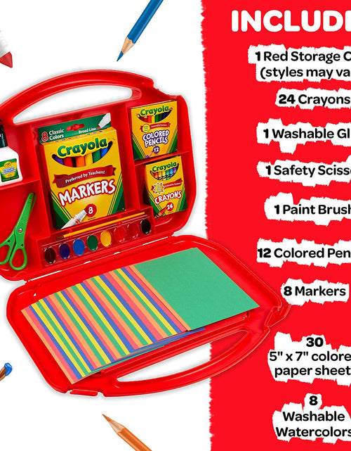 Load image into Gallery viewer, Ultimate Art Case with Easel, 85 Pieces, Gift for Kids Multicolor, 12 1/4" X 15 3/4" X 2 1/4"
