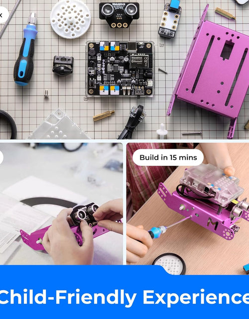 Load image into Gallery viewer, Mbot Robot Kit, STEM Projects for Kids Ages 8-12 Learn to Code with Scratch Arduino, Robot Kit for Kids, STEM Toys for Kids,Computer Programming for Beginners Gift for Boys and Girls 8 Pink
