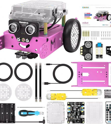 Mbot Robot Kit, STEM Projects for Kids Ages 8-12 Learn to Code with Scratch Arduino, Robot Kit for Kids, STEM Toys for Kids,Computer Programming for Beginners Gift for Boys and Girls 8 Pink