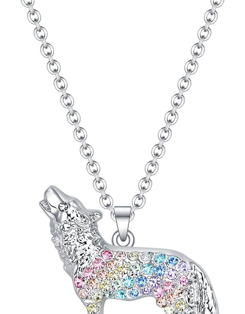 Load image into Gallery viewer, Girls Rainbow Mermaid Unicorn Dinosaur Animal Necklace Gifts,Cat Horse Elephant Pendant Jewelry for Women Boys Teen Girls
